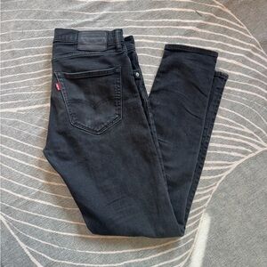 Vintage Y2K Levi’s Black Jeans – Leather Patch – Size 32x34